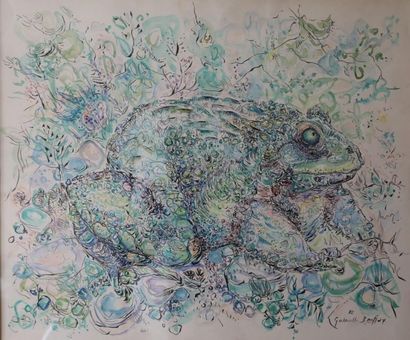 Gabrielle Bouffay (1930) . 
Toad. Watercolor...
