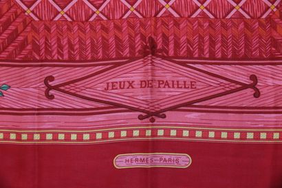 null HERMÈS Paris

Printed cashmere and silk shawl, titled "jeux de paille" by Françoise...