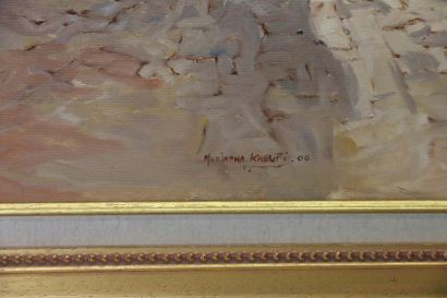 null KHELIFI Mustapha, né en 1955, 
Ruelle orientale, 2000, huile sur toile, signée...