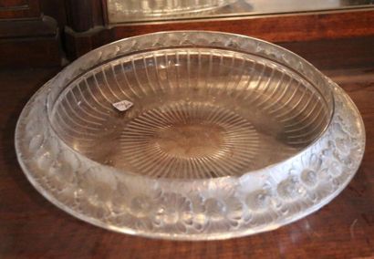 null Lalique. Moulded pressed glass bowl with daisy decoration on the rim.
Diameter:...