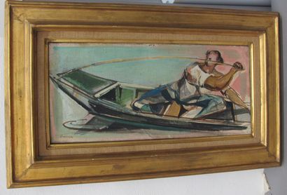 null DESPIERRE Jacques (1912-1995)

Pêcheur en barque

Huile sur toile, signée en...