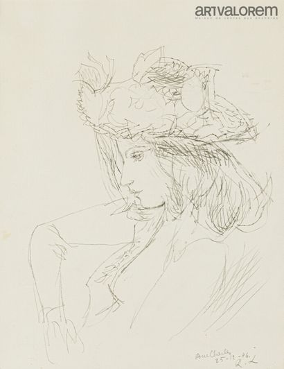 null LEGUEULT Raymond (1898-1971)

Modèle de profil au chapeau

Crayon noir sur papier,...