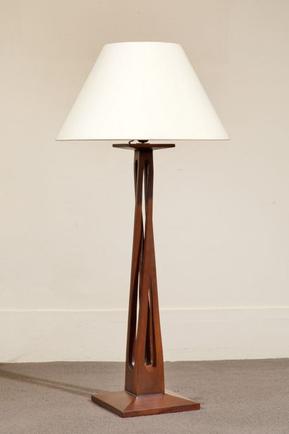 null Wooden lamp base with helical shape.

H.78 cm