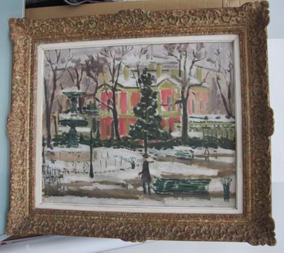 null CAVAILLES Jules (1901-1977)

Walker in a snowy park

Oil on canvas, signed and...