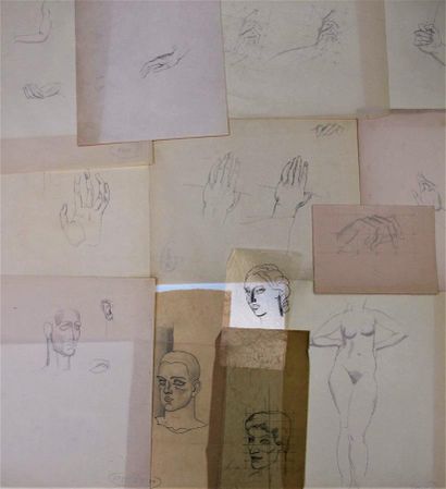 null BILLOTEY Louis (1883-1940)

Ensemble de dix-sept études de mains, nues et visages...