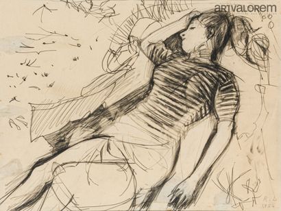 null LEGUEULT Raymond (1898-1971) 

La sieste sur la plage

Crayon noir et estompe...