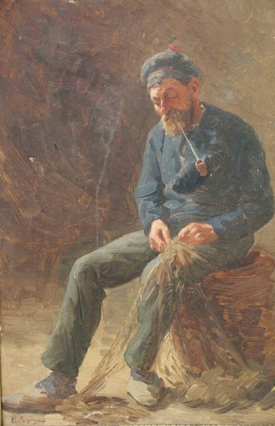 null REYNAUD Marius Gustave (1860-1935) 

Portraits de vieux marins pêcheurs algérois...