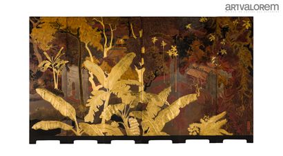 null PHAM HAU (Vietnam 1903-1995)

Pagodas in a Tonkin landscape

Six panels of polychrome...