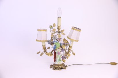 null GERMANY SAXONY, 19th century

Pair of sconces with two arms of light decorated...