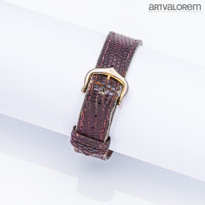 null CARTIER, Must

Montre bracelet en argent vermeillé 925°/°°, cadran rond marron...