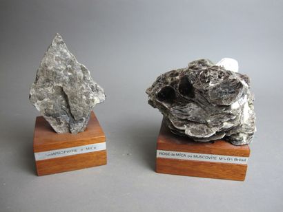 Lamellar crystals of Muscovite (Micas variety)...