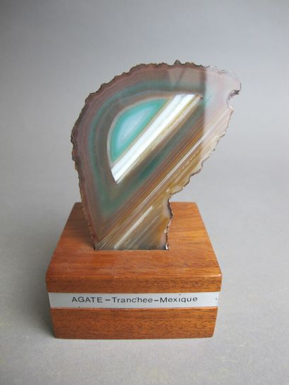 null Mexican Agate Slice 

H. 12 cm high

Polished massive agate from Mexico

H....