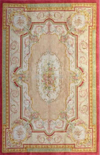 null Important carpet in the Savonnerie style, 20th century. In the taste of 18th...