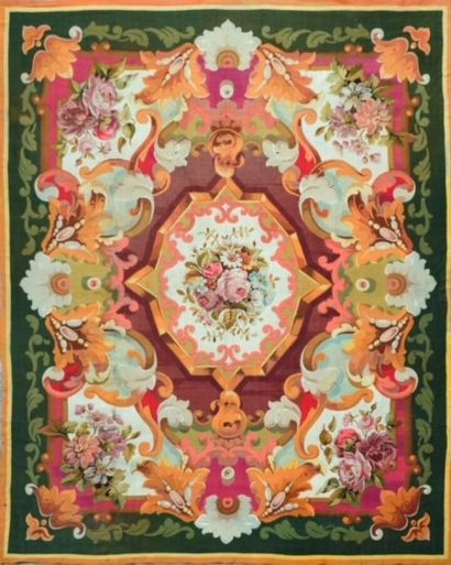 null Original and important rug from Aubusson (France) Louis Philippe XIXth period.

Needlework,...