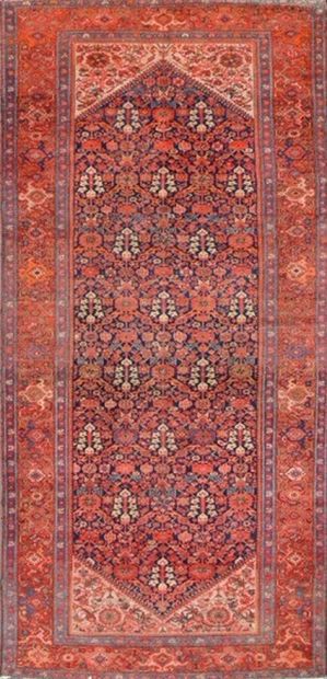 null Important Melayer (Iran) around 1930.

Hall carpet. 

Wool velvet on cotton...