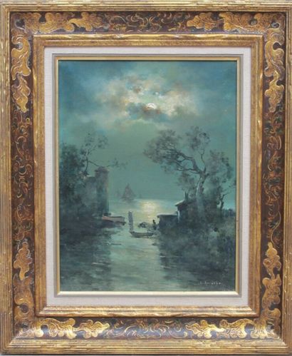 null Emile AURECHE (XIX-XX)


Night navigation, oil on canvas signed lower right.


35...