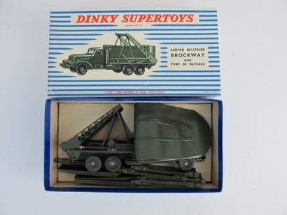 null Dinky supertoys military truck brockway with deck and boat complete in its box...