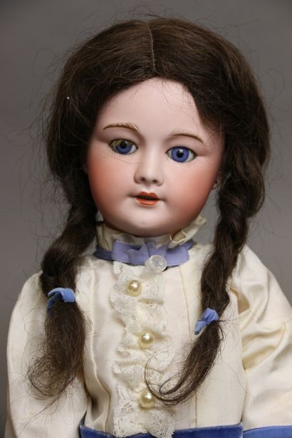 null French doll, with bisque head, open mouth, marked " SFBJ 301 PARIS " size 10,...