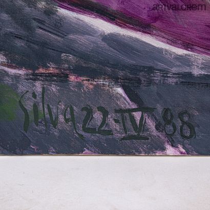 null SILVA Julio (1930-2020)

"Retour de pêche" acrylique sur toile signée et datée...
