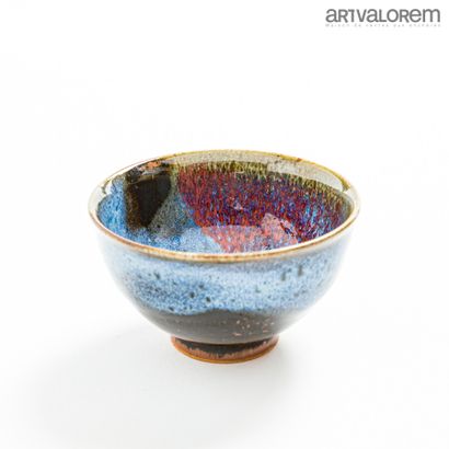 null PERROD Thierry (20th-XXIst)

Small cup on heel in black, blue and red enamelled...
