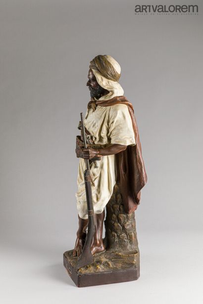 null Joseph LE GULUCHE (1849-1915)

Kabyle warrior, polychrome enamelled terracotta...