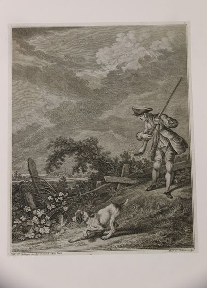 null J.Elias RIDINGER (1698-1767) Martin Elias RIDINGER (1730- 1780) 

Four etchings...