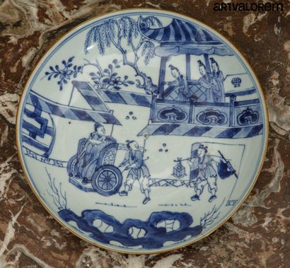 null 
CHINE XIXème siècle




Assiette calotte en porcelaine bleu blanc à décor de...