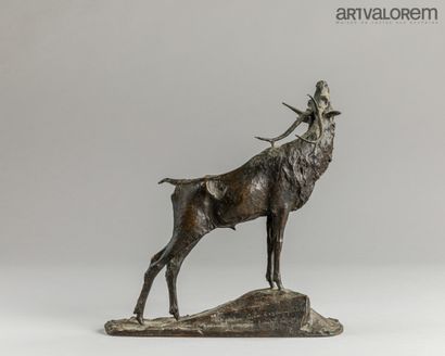 null Ary Jean Léon BITTER (1883-1973)

Cerf bramant. 

Groupe en bronze, signé, cachet...