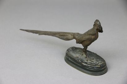 null Germain DEMAY (1819-1886)

Faisan en bronze à patine médaille et patine brune,...