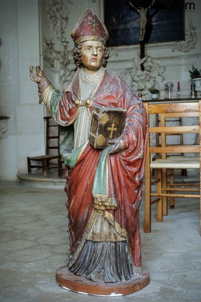 null Ecole du XIXème siècle

Saint Evêque

Sculpture en bois sculpté polychrome 

Hauteur:...