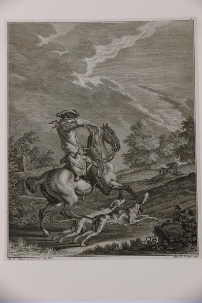 null J.Elias RIDINGER (1698-1767) Martin Elias RIDINGER (1730- 1780) 

Quatre gravures...