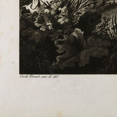 null After Carle VERNET (1758-1835)

The dogs having lost the trail

Aquatint in...