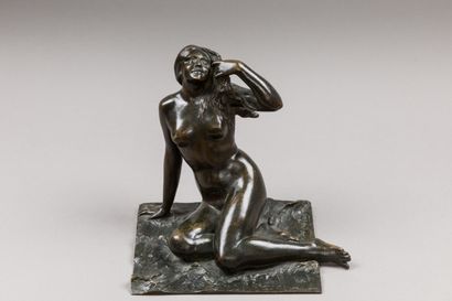 null A. DE CONCILIIS (XIX-XXth century)

Naiad, subject in bronze with brown patina,...