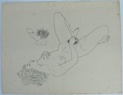 null 21 pornographic engravings in black and white, 15 erotic engravings are att...