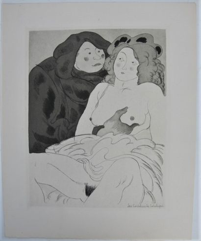 null 21 pornographic engravings in black and white, 15 erotic engravings are att...