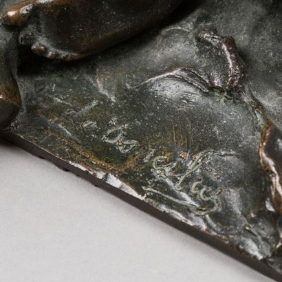 null A. DE CONCILIIS (XIX-XXth century)

Naiad, subject in bronze with brown patina,...