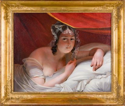 null Entourage of Claude-Marie DUBUFE (1790- 1864)

Woman lying in her alcove

Oil...