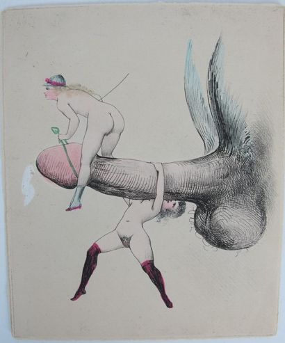 null Twenty six engravings on the theme of eroticism 

(small holes on 13 plates...