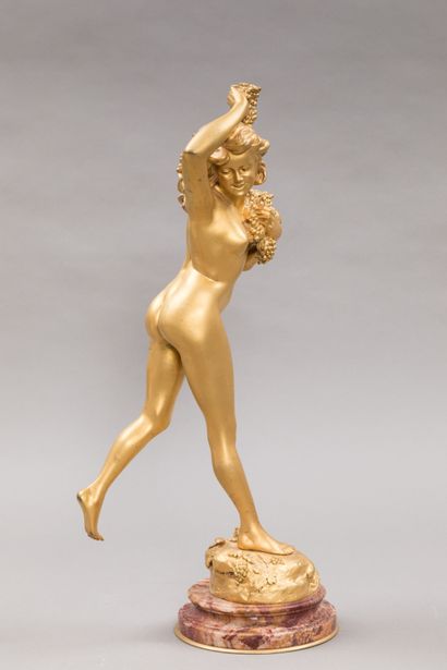 null Claire JB COLINET (1880-1950)

Allegory of the naked grape harvest, bronze with...