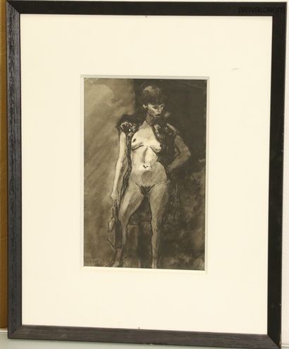 null Raymond FEUILLATE (1901-1971)

Prostituée, dessin à la plume et au lavis signé...