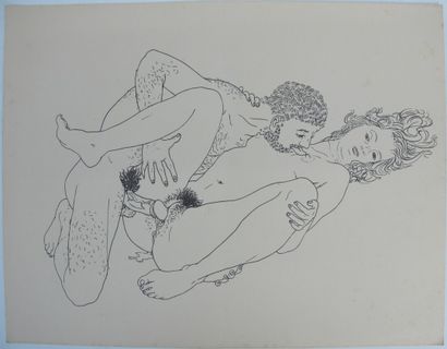 null 21 pornographic engravings in black and white, 15 erotic engravings are att...