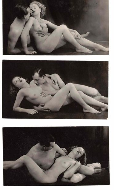 null Erotisme, nu, charme et pornographie. Circa 1930-70. Ensemble de plus d'une...