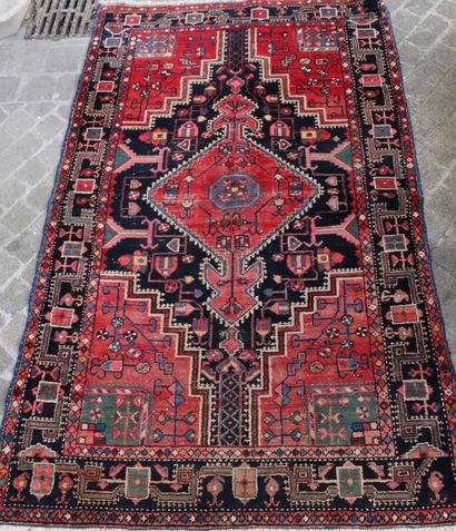 null Hamadan Iran circa 1970

Wool velvet on cotton foundation 

Decorated with a...