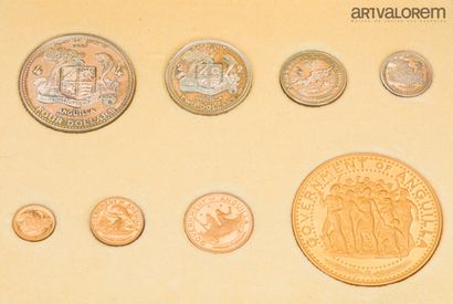 null Government of Anguilla. Four gold and four silver coins.

Dated: 1967-1970

Gold...