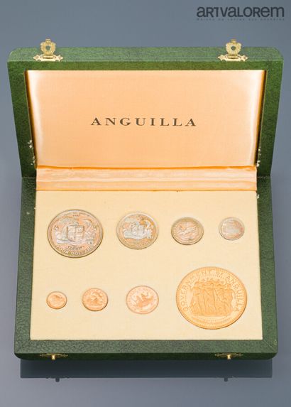 null Gouvernement d'Anguilla. Quatre monnaies en or et quatre monnaies en argent.

Datées:...