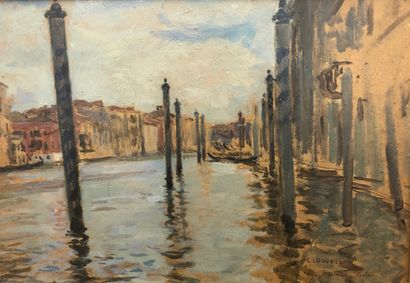 null Charles DUVENT (1867-1940) 

Palais Macenzo. Venise

Huile sur isorel, signée...