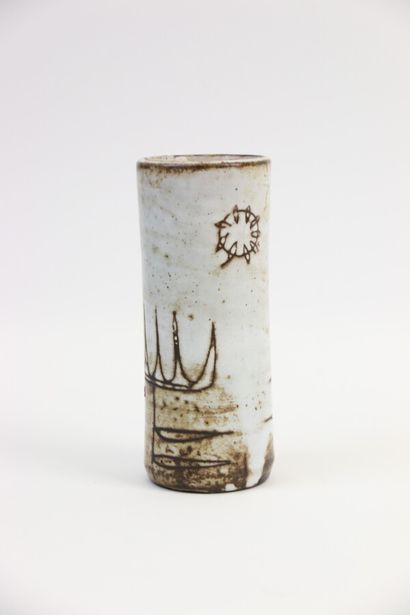 null Jacques BLIN (1920-1995), attributed to

White and brown enamelled stoneware...