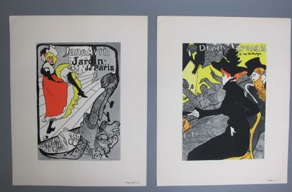 null Eight plates by Toulouse Lautrec, Muscha, William Bradeley and Cheret

numbered.

50...