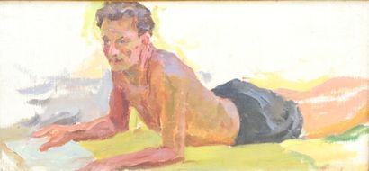 null Karpo Demjanovyc TROCHYMENKO (1885-1979) attributed to 

Man lying on a napkin...