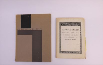 null Lot of 2 books including:

- Maso Finiguera, Revue de l'Estampe et du Livre...